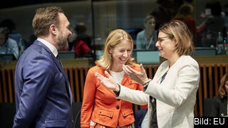 Längst till höger klimatminister Isabella Lövin (MP) i samtal med kollegor från Danmark och Nederländerna. Arkivbild. Längst till höger klimatminister Isabella Lövin (MP) i samtal med kollegor från Danmark och Nederländerna. Arkivbild.