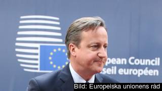 Den brittiske premiärministern David Cameron på väg in till EU-toppmötet. Den brittiske premiärministern David Cameron på väg in till EU-toppmötet.
