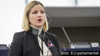 Arba Kokalari (M) var en av tre svenska EU-parlamentariker som deltog i tisdagens debatt. Arkivbild.