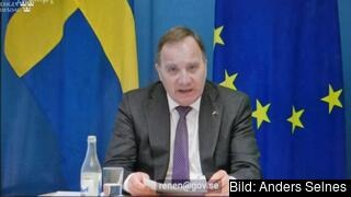 Statsminister Stefan Löfven (S) talar till riksdagens EU-nämnd 24 maj 2021. Statsminister Stefan Löfven (S) talar till riksdagens EU-nämnd 24 maj 2021.