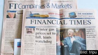Affärstidningen Financial Times. Arkivbild. Affärstidningen Financial Times. Arkivbild.