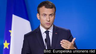 Frankrikes liberale president Emmanuel Macron. Arkivbild.