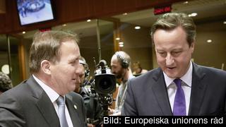 Statsminister Stefan Löfven (S) och Storbritanniens avgående premiärminister David Cameron. Arkivbild.
