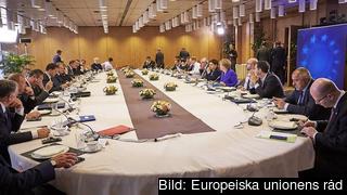 De 27 EU-ländernas stats- och regeringschefer på onsdagens möte i Bryssel. Arkivbild.