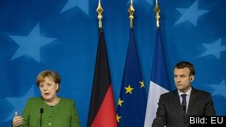 Tysklands förbundskansler Angela Merkel och Frankrikes president Emmanuel Macron. Arkivbild. Tysklands förbundskansler Angela Merkel och Frankrikes president Emmanuel Macron. Arkivbild.