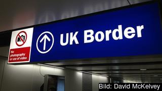 EU:s fria rörlighet väntas uppgöra att gälla i Storbritannien 29 mars 2019. Arkivbild. EU:s fria rörlighet väntas uppgöra att gälla i Storbritannien 29 mars 2019. Arkivbild.