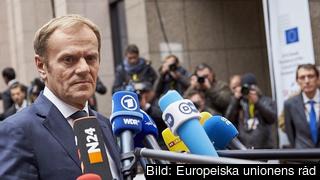 Europeiska rådets ordförande Donald Tusk inför torsdagens EU-toppmöte i Bryssel.