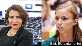 Abir Al-Sahlani (C) och Sara Skyttedal (KD). Abir Al-Sahlani (C) och Sara Skyttedal (KD).