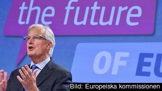 EU:s finansmarknadskommissionär Michel Barnier vill diskutera unionens framtid. Arkivbild.