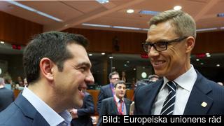 Alexis Tsipras och Alexander Stubb. Arkivbild. Alexis Tsipras och Alexander Stubb. Arkivbild.