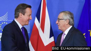 Storbritanniens premiärminister David Cameron och EU-kommission ordförande Jean-Claude Juncker. Storbritanniens premiärminister David Cameron och EU-kommission ordförande Jean-Claude Juncker.