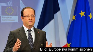 Franske presidenten François Hollande lanserar sin stora vision för EU. Arkivbild.