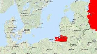 Den ryska enklaven Kaliningrad är inklämd mellan Litauen och Polen. Den ryska enklaven Kaliningrad är inklämd mellan Litauen och Polen.