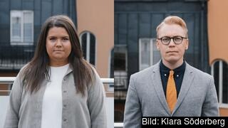 Matilda Ekeblad,förbundsordförande för Moderata ungdomsförbundet och Pasi Huikuri, internationell sekreterare för Moderata ungdomsförbundet.