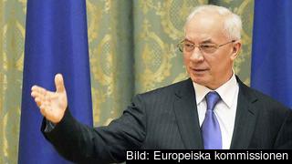 Den ukrainske premiärministern Mykola Azarov kräver ersättning för att gå med på att underteckna EU-avtalet. Arkivbild. Den ukrainske premiärministern Mykola Azarov kräver ersättning för att gå med på att underteckna EU-avtalet. Arkivbild.