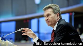 Den tyske energikommissionären Günther Oettinger. Arkivbild.
