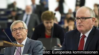 EU-kommissionens ordförande Jean-Claude Juncker och förste vice EU-kommissionär Frans Timmermans. EU-kommissionens ordförande Jean-Claude Juncker och förste vice EU-kommissionär Frans Timmermans.
