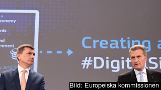 EU-kommissionärerna Andrus Ansip och Günther Oettinger. EU-kommissionärerna Andrus Ansip och Günther Oettinger.
