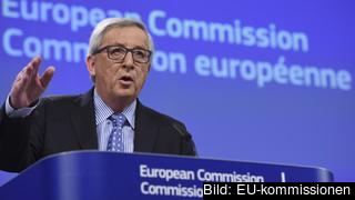 EU-kommissionens ordförande Jean-Claude Juncker under årets första presskonferens. EU-kommissionens ordförande Jean-Claude Juncker under årets första presskonferens.