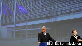 EU-kommissionärerna Dimitris Avramopoulos och Kristalina Georgiev.