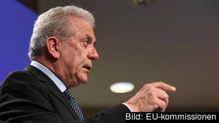 EU:s migrationskommissionär Dimitris Avramopoulos. Arkivbild.