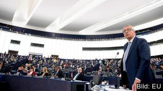 EU-kommissionens ordförande Jean-Claude Juncker under onsdagens linjetal. EU-kommissionens ordförande Jean-Claude Juncker under onsdagens linjetal.