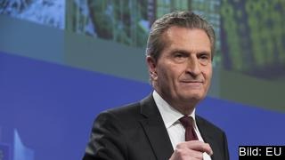 EU:s budgetkommissionär, den tyske kristdemokraten Günther Oettinger. 