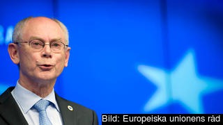 Europeiska rådets ordförande Herman Van Rompuy ledde torsdagens toppmöte.