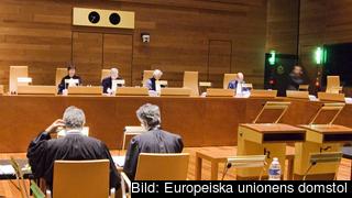 Förhandling i EU-domstolens tribunal. Arkivbild. Förhandling i EU-domstolens tribunal. Arkivbild.