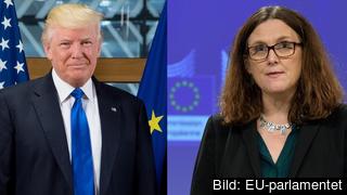 Imorgon ska EU:s handelskommissionär Cecilia Malmström försöka övertala Donald Trump att slopa tanken på höjda amerikanska biltullar. Imorgon ska EU:s handelskommissionär Cecilia Malmström försöka övertala Donald Trump att slopa tanken på höjda amerikanska biltullar.