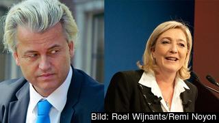 Geert Wilders och Marine Le Pen röner stora framgångar i Europa. Arkivbild.