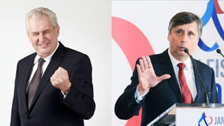 De två huvudkandidaterna i det tjeckiska presidentvalet Miloš Zeman och Jan Fischer. De två huvudkandidaterna i det tjeckiska presidentvalet Miloš Zeman och Jan Fischer.